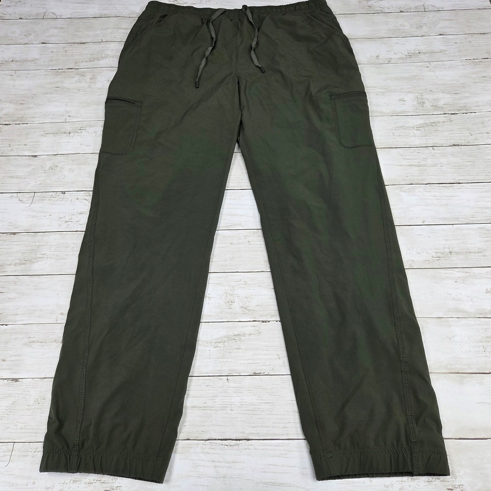 Eddie Bauer Fleece Lined Pants Women 14 Green C3351056 Outdoor‎ Cargo Insulated